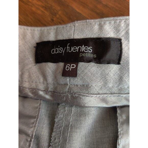 Daisy Fuentes Petites Cropped Dress Pants Capri Womens Size 6 Light Gray Heather - Picture 4 of 9